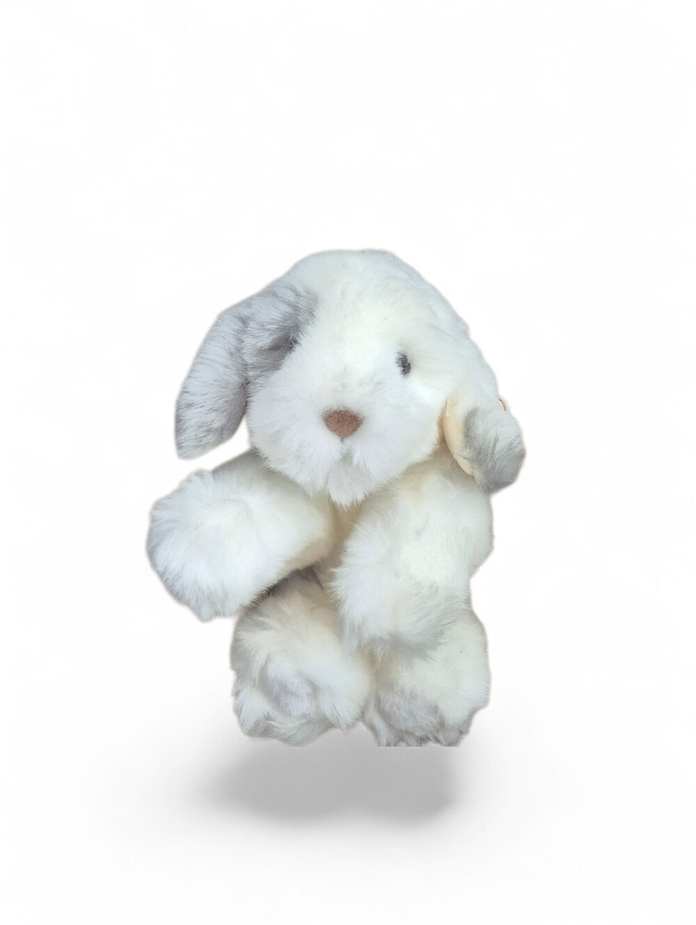 Russ Berrie "Blinky" White and Gray Plush Bunny